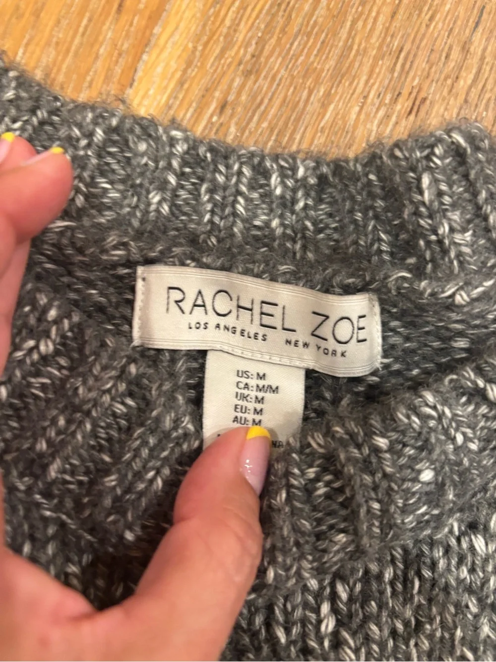 Rachel Zoe gray sweater